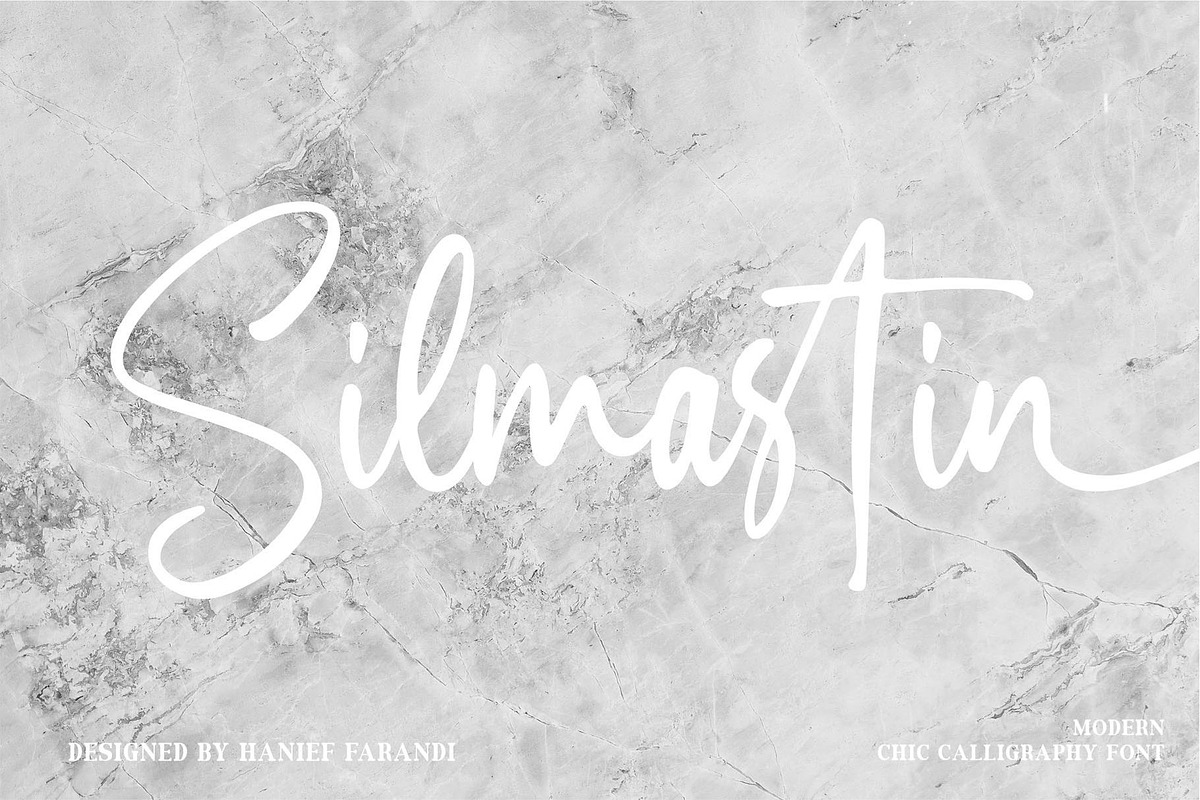 Silmastin. Handwritten script font preview 8