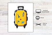 Watercolor Hello Summer Clipart, an Illustration by Canvas Craft (Thumbnail 2 of 5)