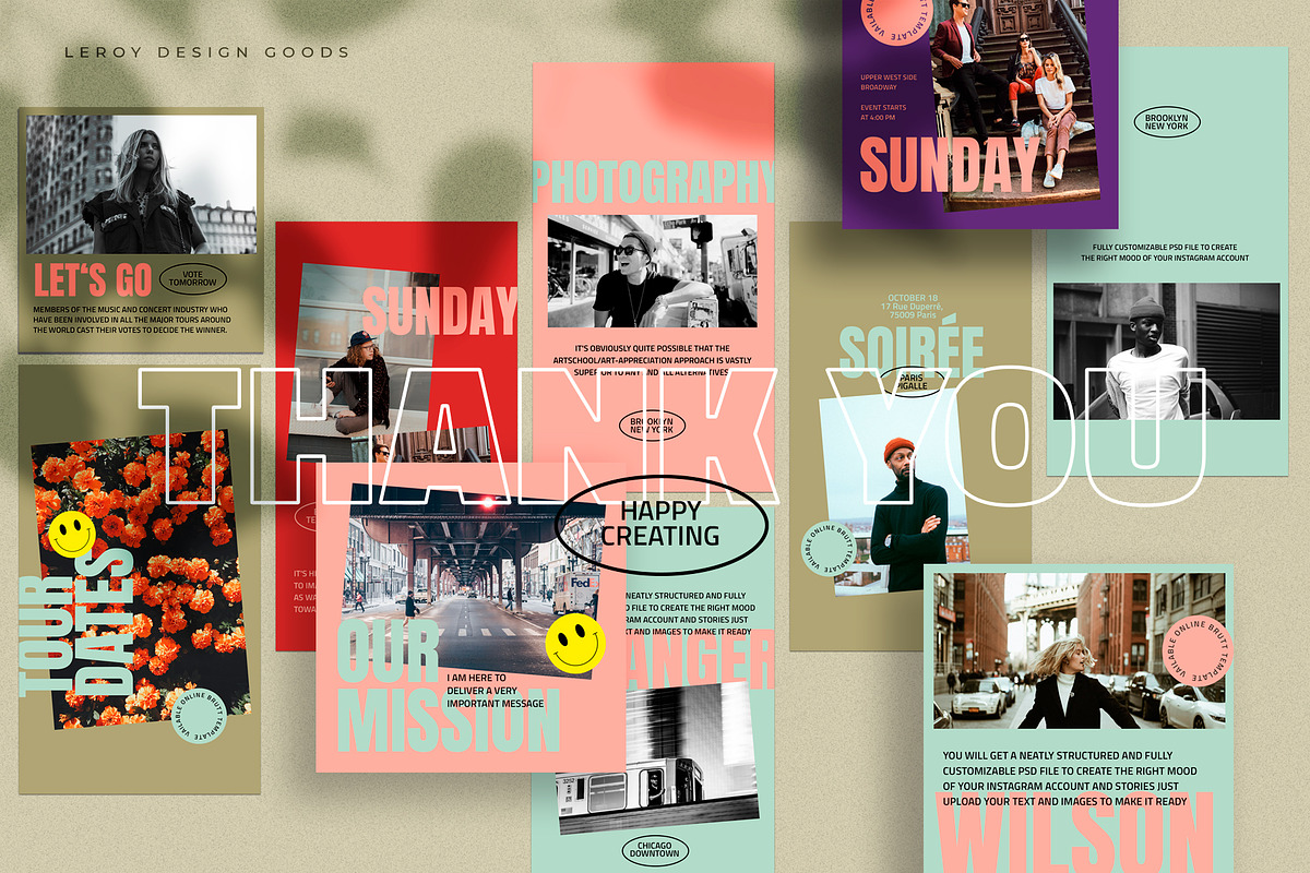 BRUTT - Instagram Branding Template, a Social Media Template by LEROY Design (Photo 7 of 7)