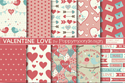 LOVE /Valentine bundle, an Illustration by Poppymoondesign (Thumbnail 8 of 23)