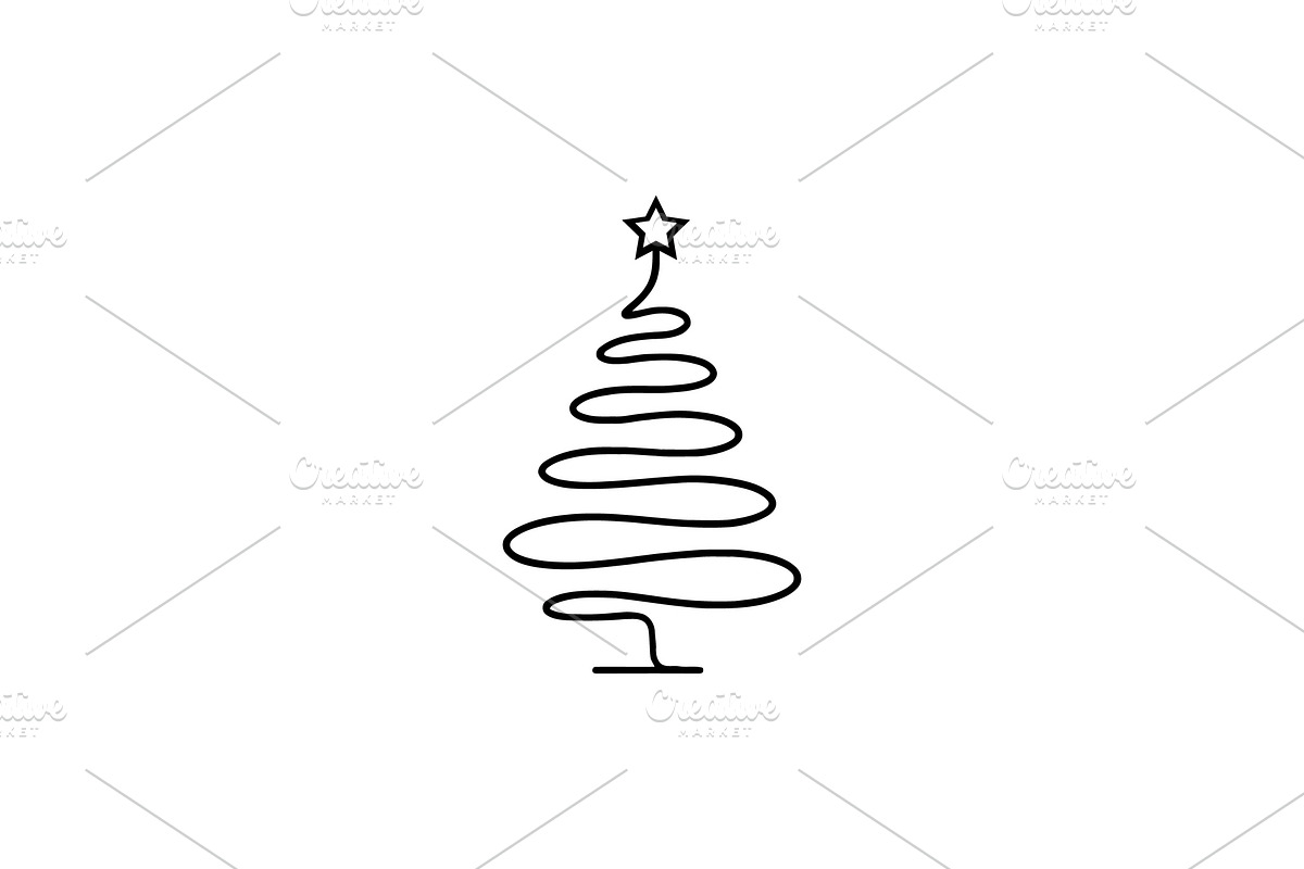 Fluid Layered Christmas Tree Logo, a Branding & Logo Template by Vectorium Studio (Photo 1 of 2)