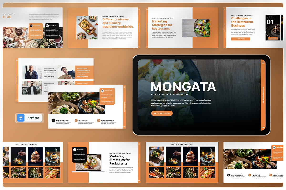 Mongata - Food & Restaurant Keynote, a Presentation Template by Annora Studio (Photo 1 of 5)