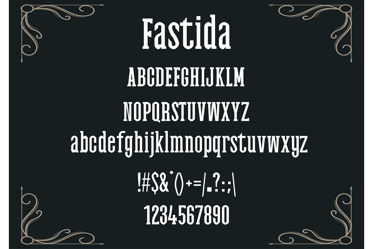 Fastida Gothic Font preview 2
