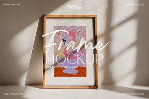 Leaning Frame Poster Mockup | PSD