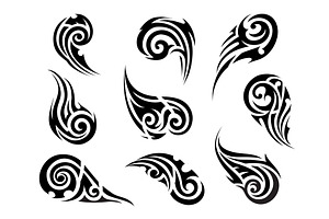 Maori tattoo, black tribal ornaments, a Decorative Illustration by Buch&Bee