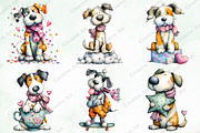 Valentine Quirky Dog Clipart Bundle, an Illustration by Creative Art (Thumbnail 4 of 10)