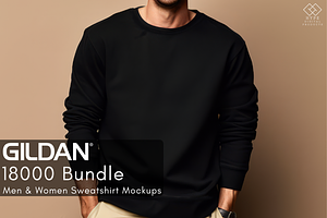 Gildan Sweatshirt Mockups Bundle