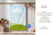 Kitchen Towel Mockup, a Household Mockup by EmpaviMockups (Thumbnail 3 of 6)