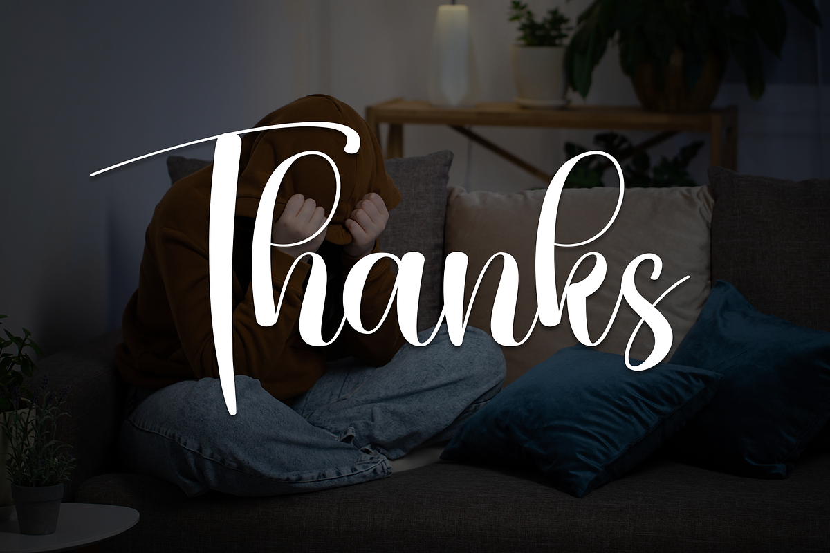 Sadnight | Script Font, a Handwritten Font by Scratchones (Photo 9 of 9)
