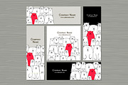 Card templates with white bears, a Card Template by Kudryashka (Thumbnail 9 of 14)