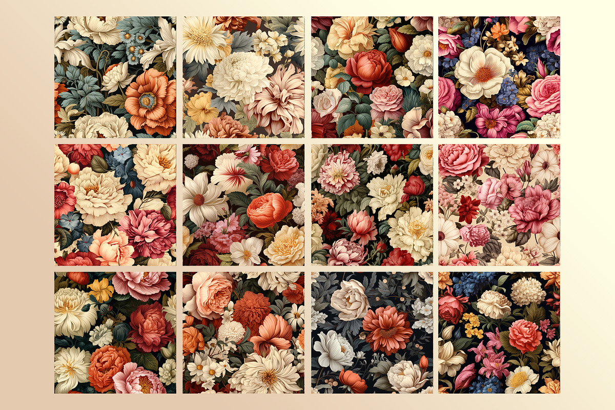 Vintage Flower Seamless Pattern, a Pattern Graphic by Forhadx5 (Photo 6 of 6)