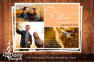Save the Date Photo Card Template, a Card Template by DonyDesigns