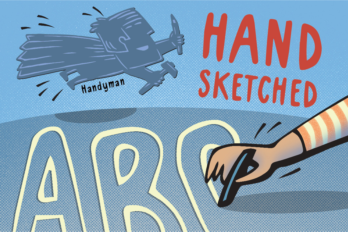 Handyman the Skillful Font Family preview 4