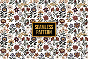 Indian Boho Floral Embroidery Papers, a Pattern Graphic by Creative Store (Thumbnail 4 of 5)