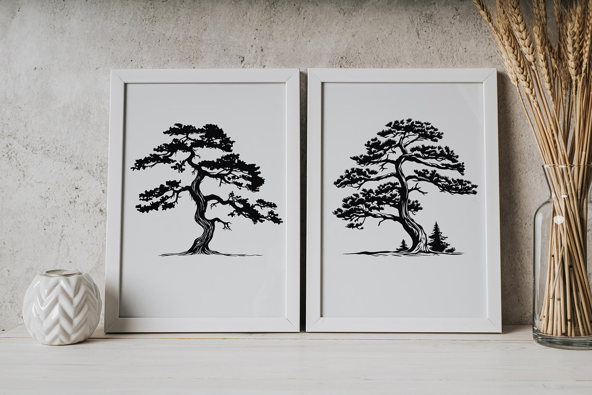 Pine Trees Procreate Stamps, a Brush Add-On by Dervik Art Store (Photo 5 of 5)