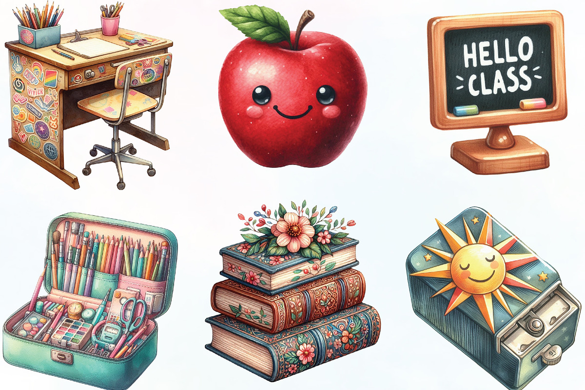 Back to School Png Retro School, an Illustration by CraftArtStudio (Photo 2 of 6)