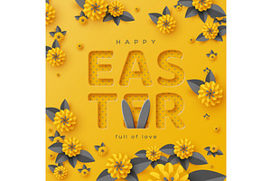 Easter holiday greeting card., a Poster Template by Liudmyla Matviiets