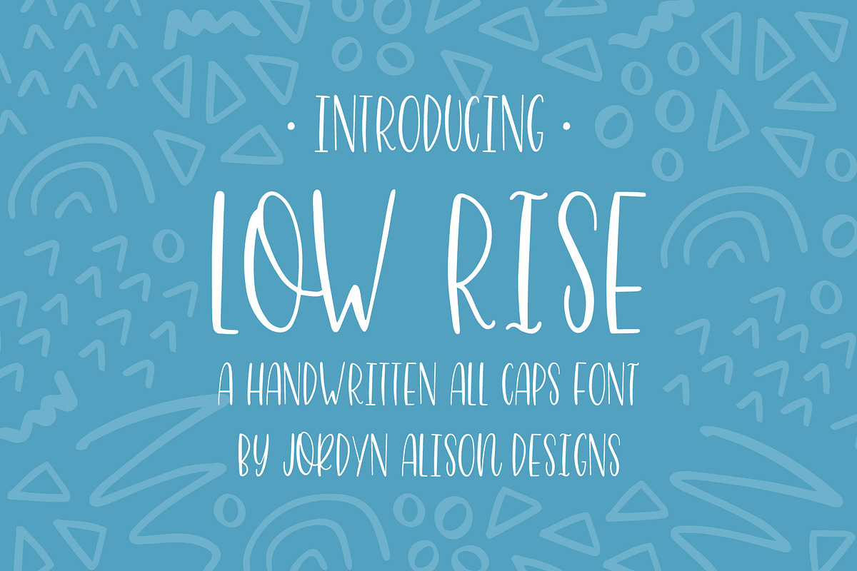 Low Rise, Skinny All Caps Font