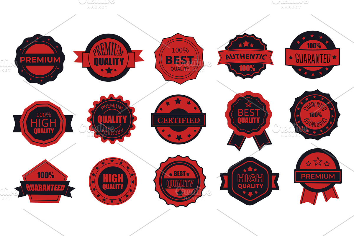 Vintage Quality Badges, a Finance Illustration by alexdndz