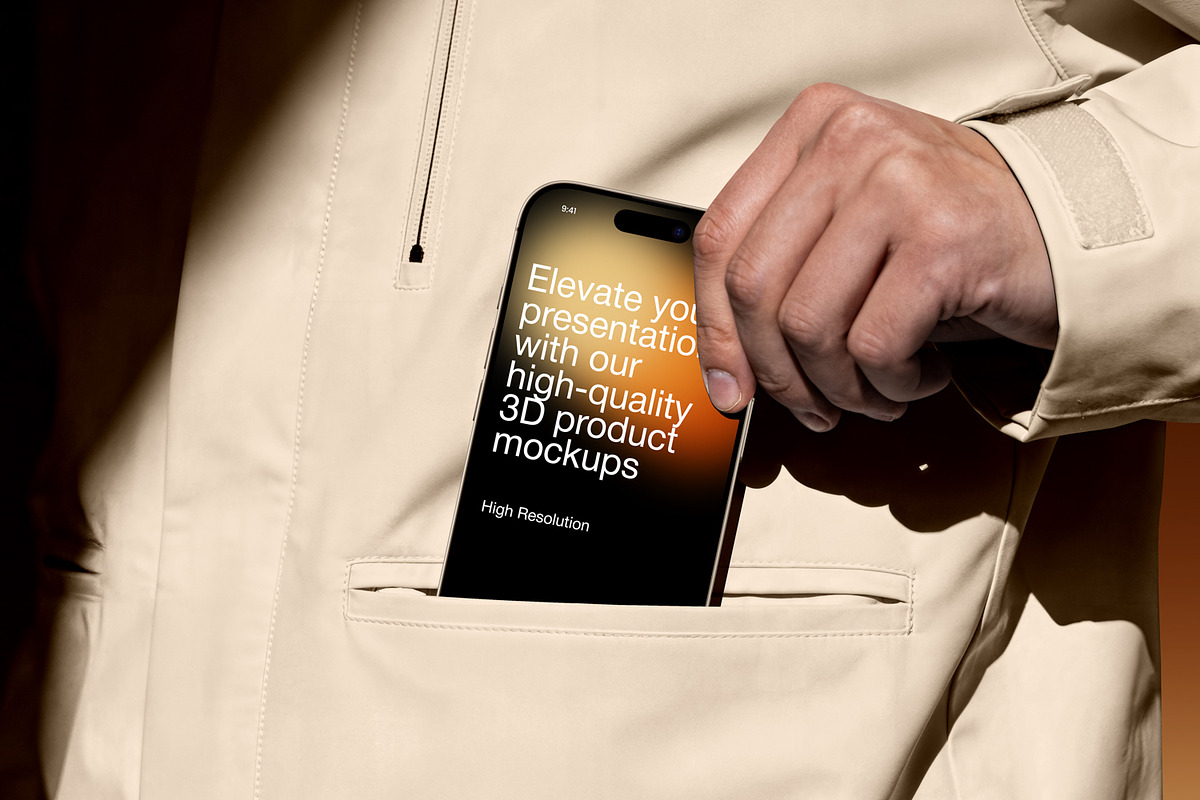 iPhone 17 Pro Max Mockup in Pocket, an iPhone Mockup by RamStudio2 (Photo 3 of 7)