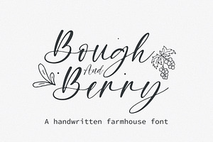 Bough and Berry - Handwritten font