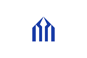 modern building spear logo, a Branding & Logo Template by Rasagama Studio