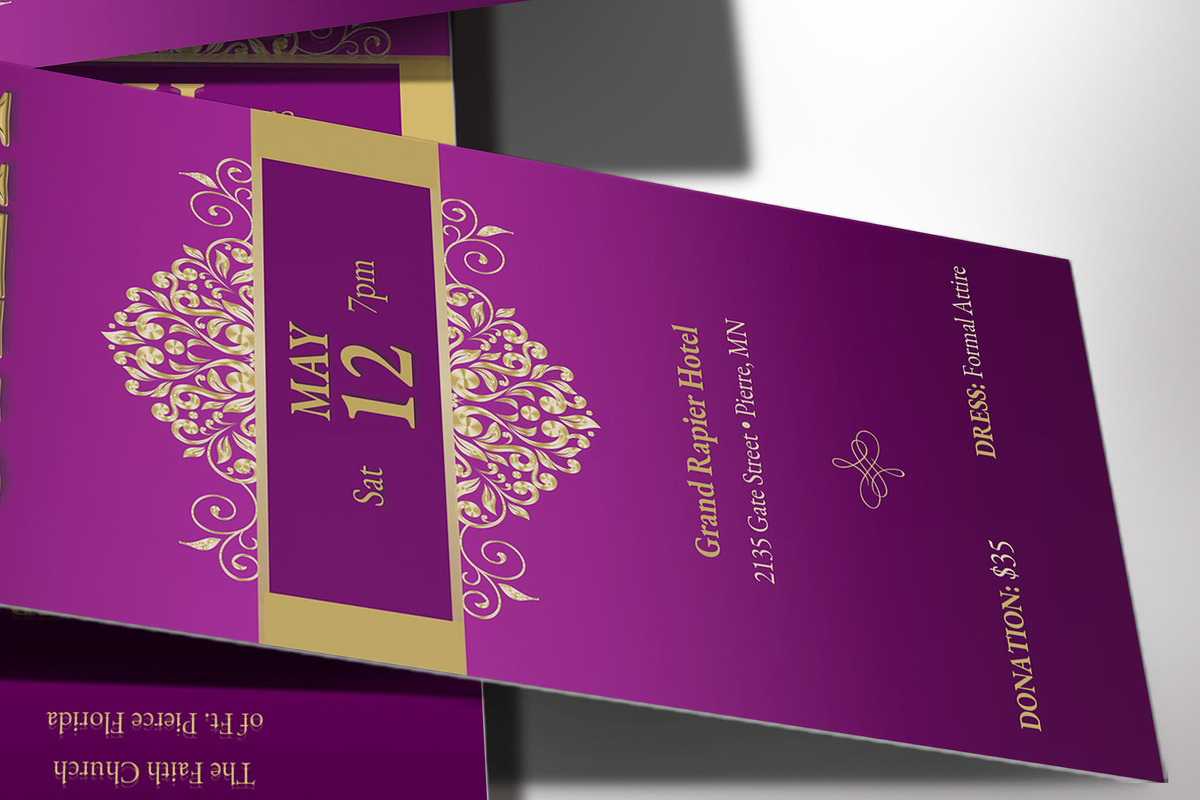 Pastor Anniversary Gala Ticket Word, a Card Template by Four C Graphic (Photo 8 of 10)
