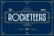 Rocketeers - Art Deco Type, a Serif Font by ikiiko (Thumbnail 1 of 8)