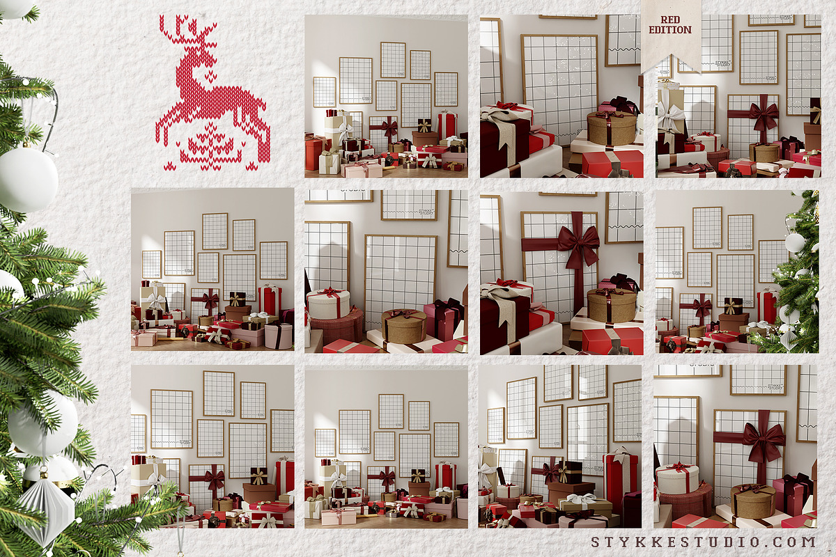Christmas Mockup Gallery Wall, a Household Mockup by Stykke Studio (Photo 6 of 7)