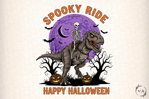 Halloween Spooky Ride PNG, an Illustration by Craft Nest