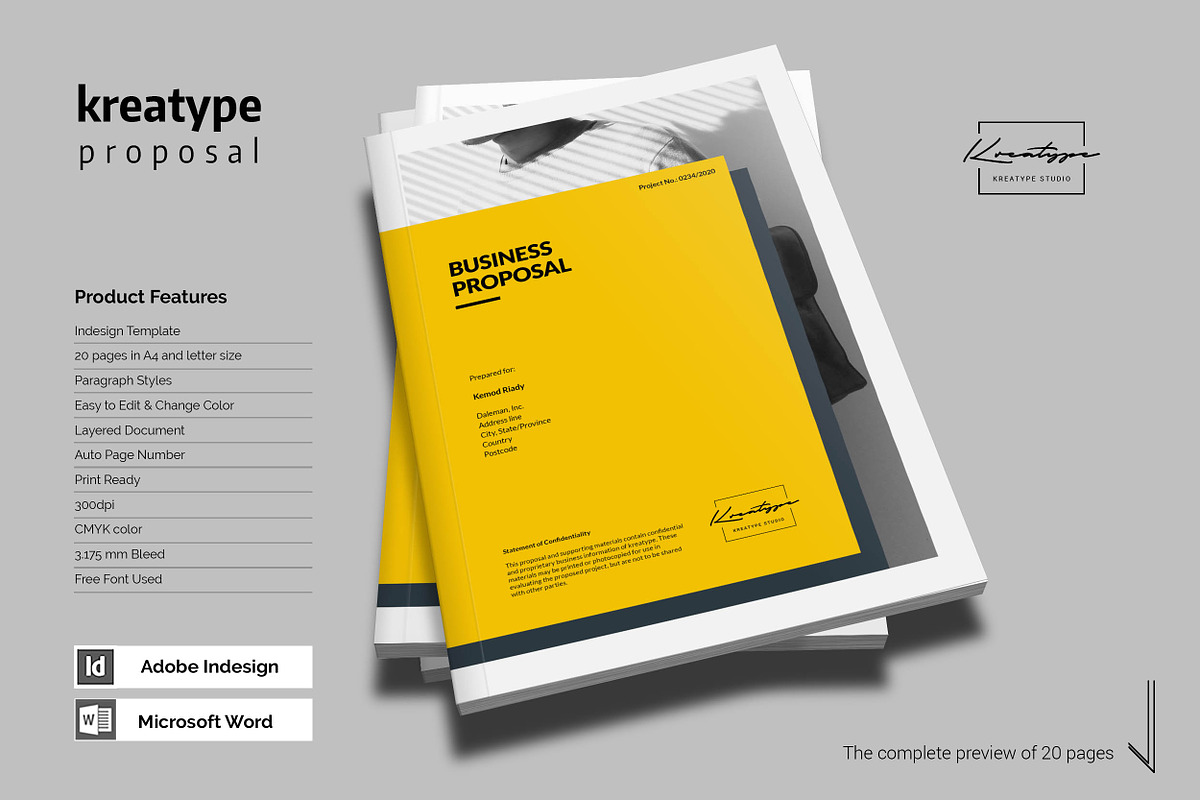 Kreatype Proposal, a Brochure Template by Kreatype Studio (Photo 2 of 15)