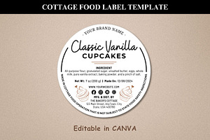 Home Baked Foods Label, a Stationery Template by Coral Beauty