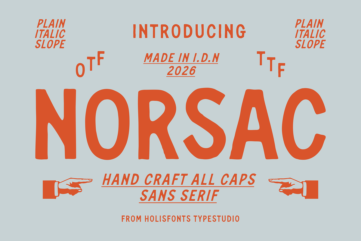 Norsac Hand-Drawn Vintage Sans Serif, a Sans Serif Font by 24Design Studios (Photo 1 of 10)