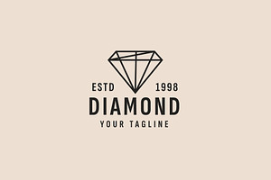 Diamond logo illustration, a Branding & Logo Template by Dyn Studio