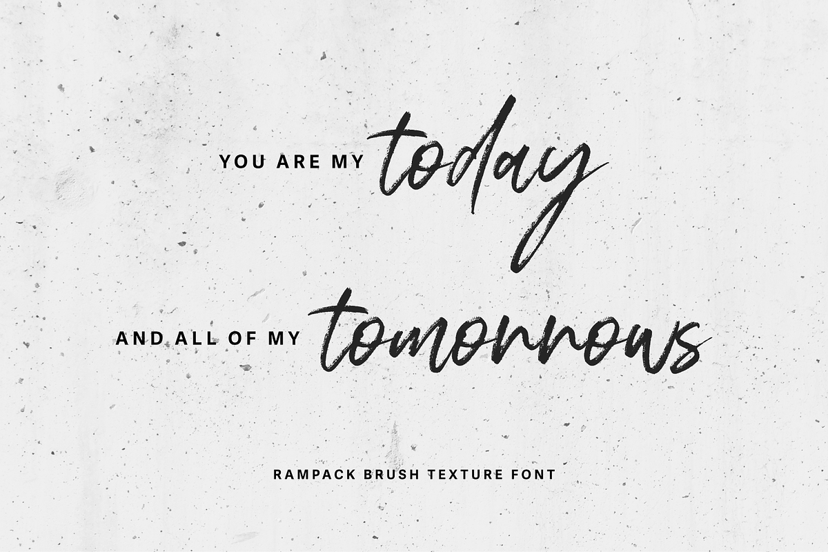 Rampack Handwritten Brush Texture, a Handwritten Font by Portocraft (Photo 8 of 15)