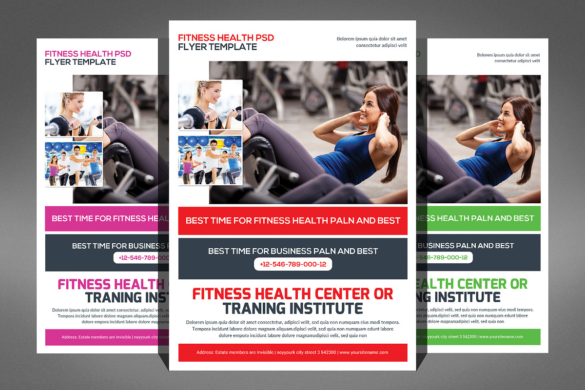 Fitness Flyers bundle, a Flyer Template by Graphic Templates (Photo 3 of 9)