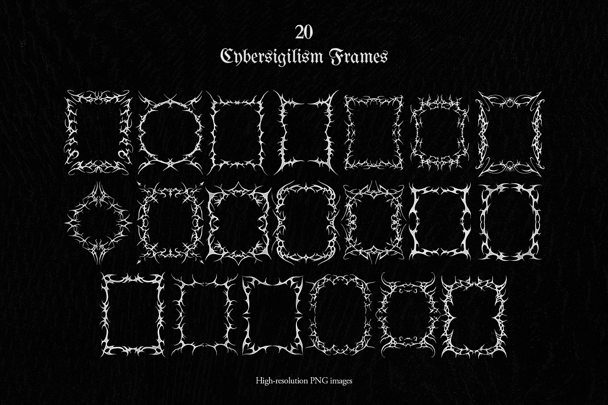Cybersigilism - Neotribal Frames, an Object Graphic by Freezerondigital (Photo 9 of 11)