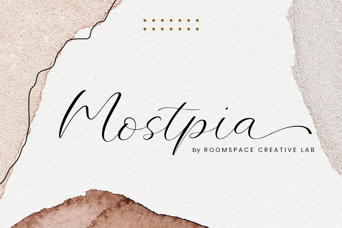 Mostpia - Elegant Handwritten Script, a Handwritten Font by roomspace creative lab (Photo 2 of 12)