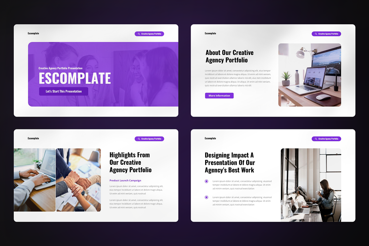 Creative Agency Google Slide, a Presentation Template by SquidPixey (Photo 2 of 7)