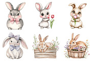 Spring Bunny Clipart PNG, an Illustration by SinaCreation (Thumbnail 4 of 5)