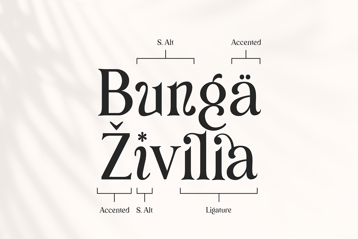 Bunga Zivilia - Display Serif Font, a Serif Font by Artchitype Studio (Photo 12 of 12)