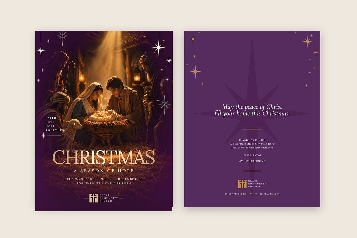 Christmas Church Magazine Template, a Brochure Template by BrandPacks (Photo 5 of 5)