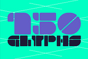 Quo Duo-Geometric display typeface, a Font by Srg® (Thumbnail 8 of 8)