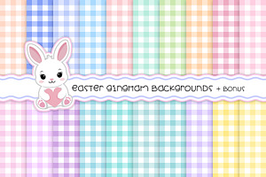 Easter Gingham Backgrounds