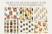 8 Whiskey Seamless Patterns, a Pattern Graphic by Inknfolly (Thumbnail 2 of 3)