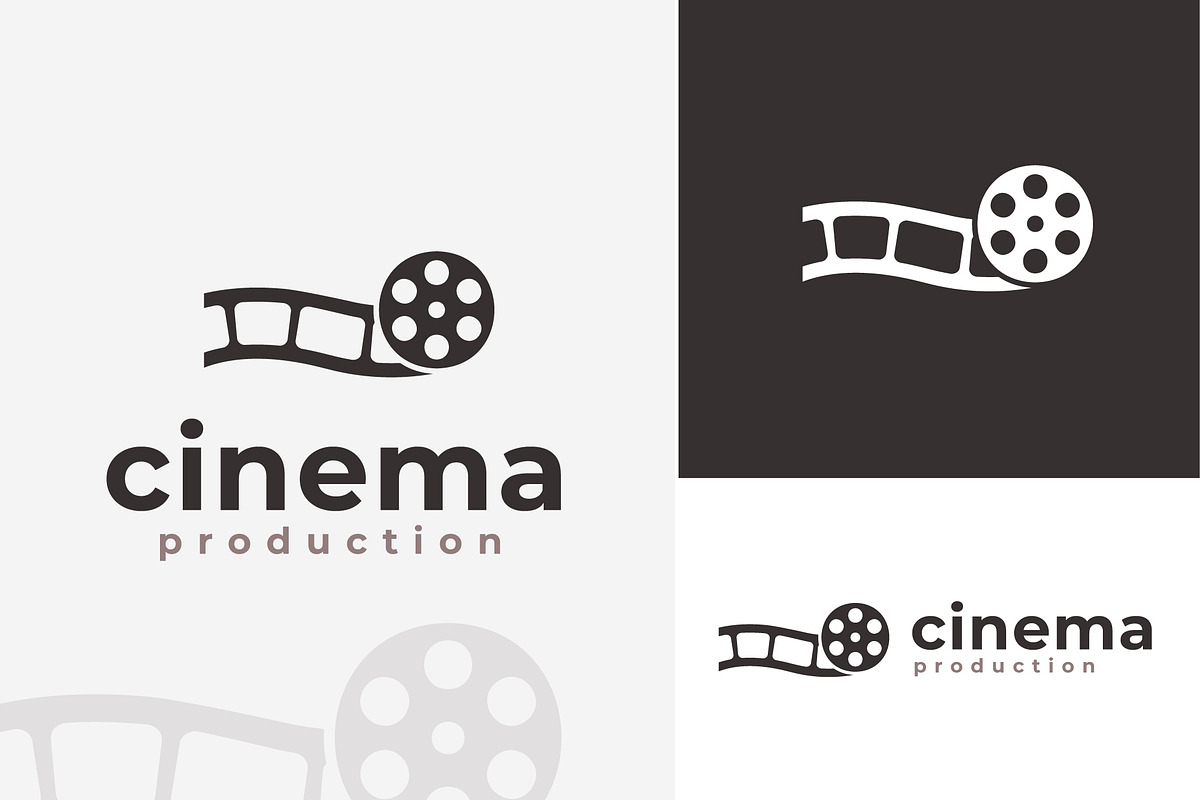 film roll logo design vintage cinema, a Branding & Logo Template by Pyruos ID
