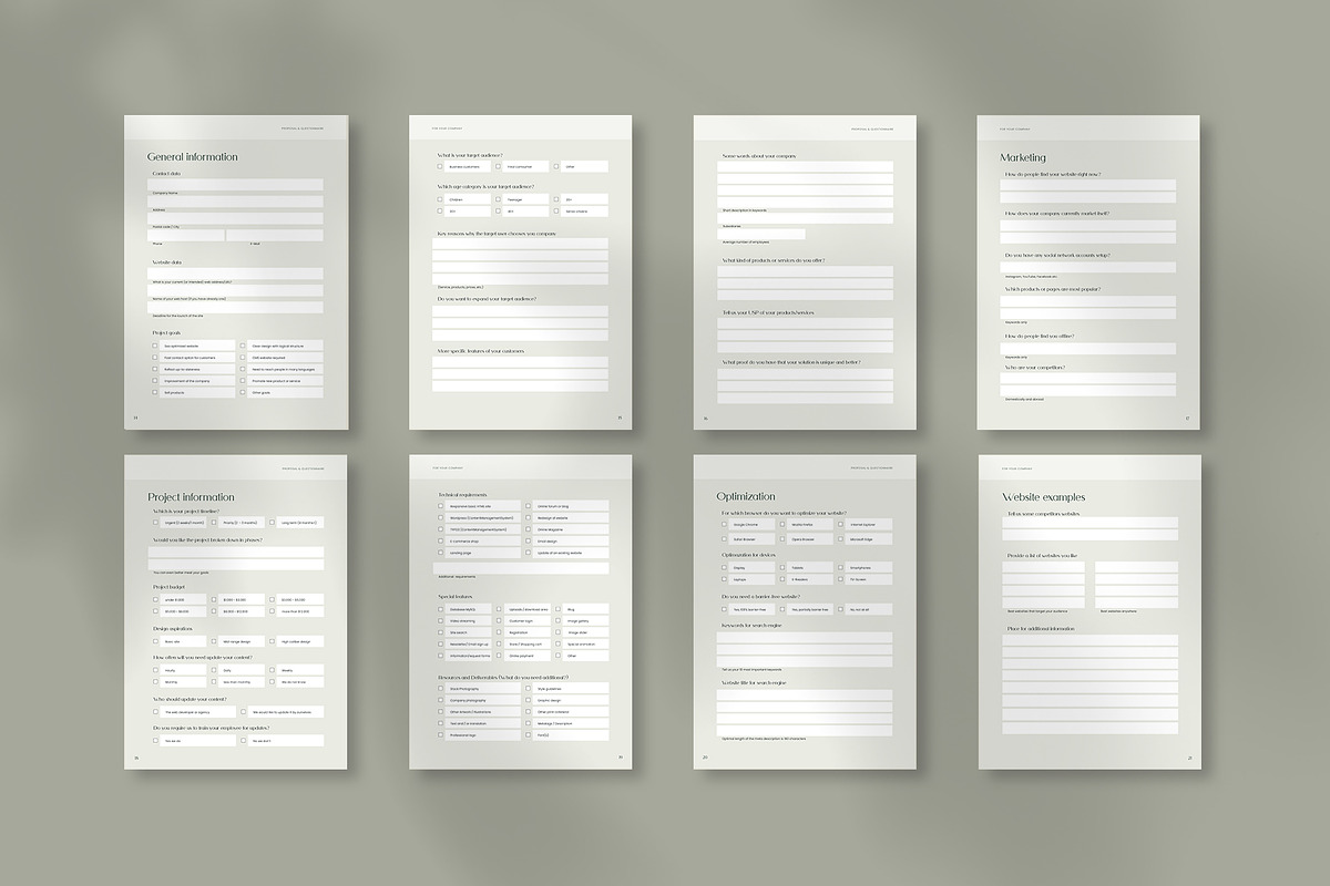 Proposal & Questionnaire | Indd, a Brochure Template by Imagination Area (Photo 4 of 14)
