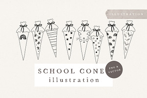 SCHOOL CONE / Vector Png