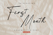 First Month | handwritten font, a Script Font by Lightsense (Thumbnail 1 of 10)