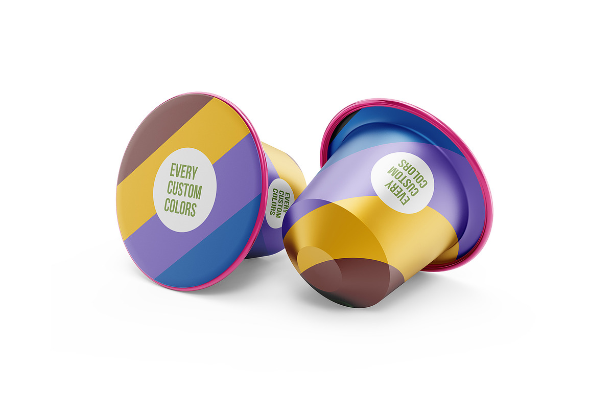 Coffee Capsules Pack 4 views, a Cups & Container Mockup by easymock (Photo 10 of 12)